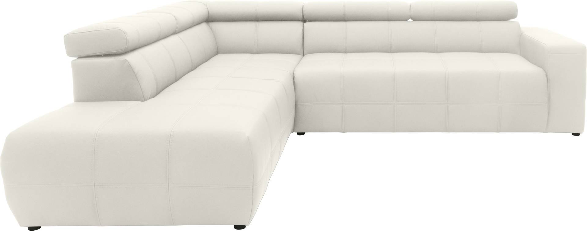 DOMO collection Ecksofa »Brandon L-Form, auch in Leder«, inklusive Kopfteilverstellung, wahlweise mit Sitztiefenverstellung von DOMO collection