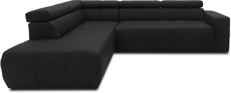 DOMO collection Ecksofa »Brandon L-Form, auch in Leder«, inklusive Kopfteilverstellung, wahlweise mit Sitztiefenverstellung von DOMO collection