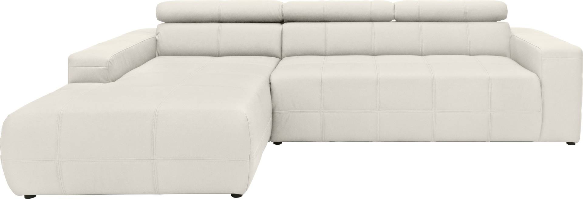 DOMO collection Ecksofa »Brandon grosse Ausführung B/T/H: 289/177/80 cm, auch in Leder und Cord«, mit Kopfteilverstellung, wahlweise Sitztiefenverstellung, L-Form von DOMO collection