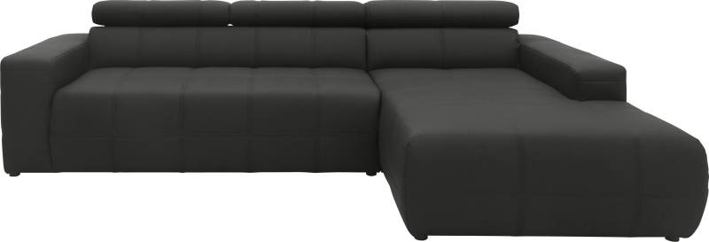 DOMO collection Ecksofa »Brandon grosse Ausführung B/T/H: 289/177/80 cm, auch in Leder und Cord«, mit Kopfteilverstellung, wahlweise Sitztiefenverstellung, L-Form von DOMO collection