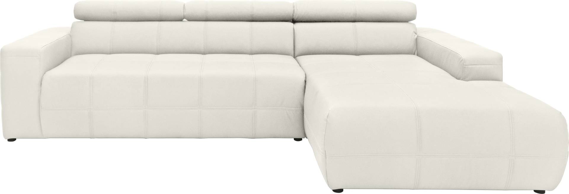 DOMO collection Ecksofa »Brandon grosse Ausführung B/T/H: 289/177/80 cm, auch in Leder und Cord«, mit Kopfteilverstellung, wahlweise Sitztiefenverstellung, L-Form von DOMO collection