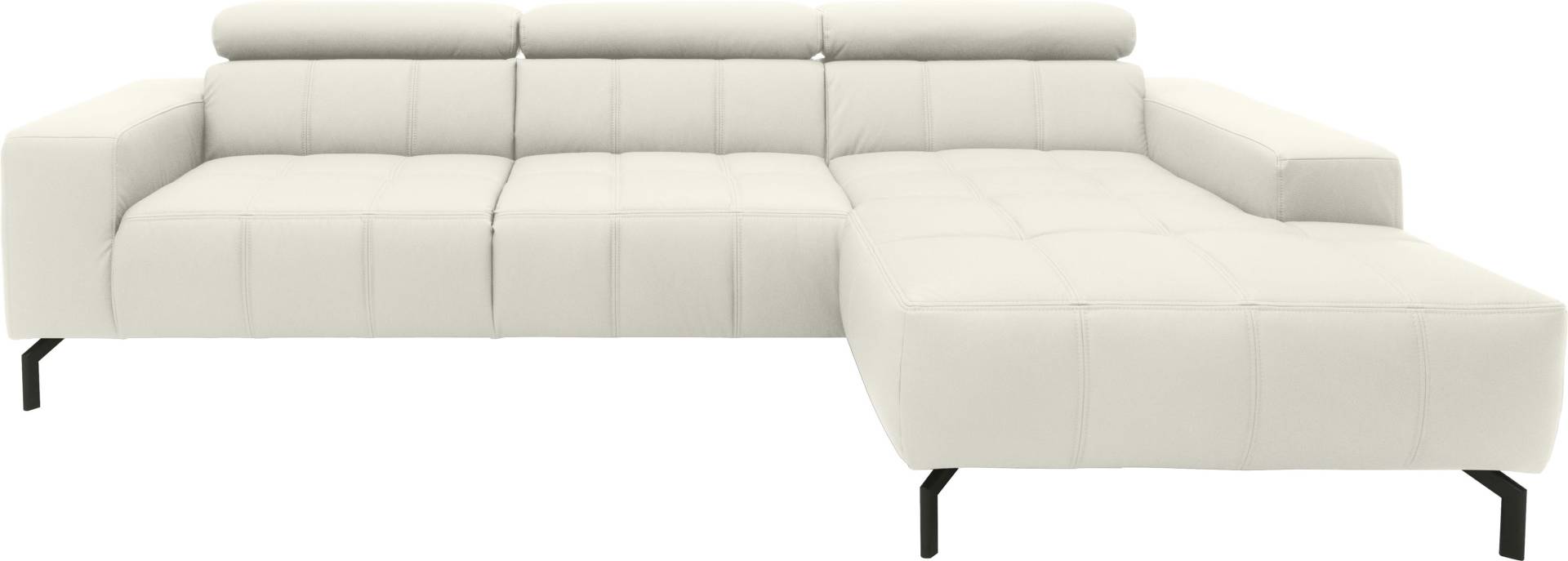 DOMO collection Ecksofa »Cunelli L-Form«, wahlweise inklusive 6-fach verstellbarer Kopfteilverstellung von DOMO collection