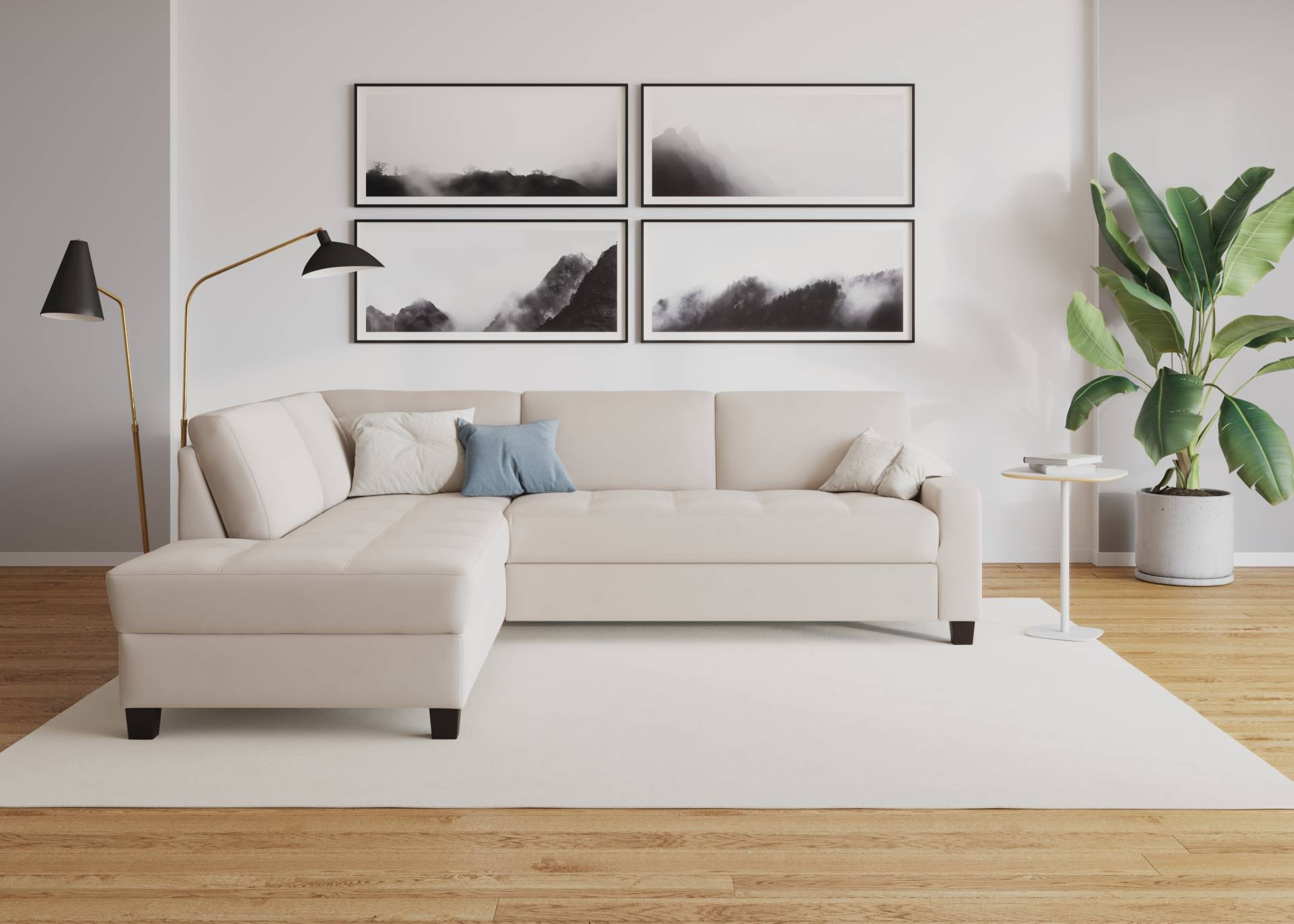 DOMO collection Ecksofa »Florentina L-Form«, wahlweise mit Bettfunktion, mit Kontrastnaht von DOMO collection