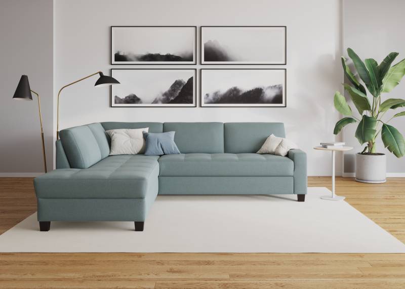 DOMO collection Ecksofa »Florentina L-Form«, wahlweise mit Bettfunktion, mit Kontrastnaht von DOMO collection