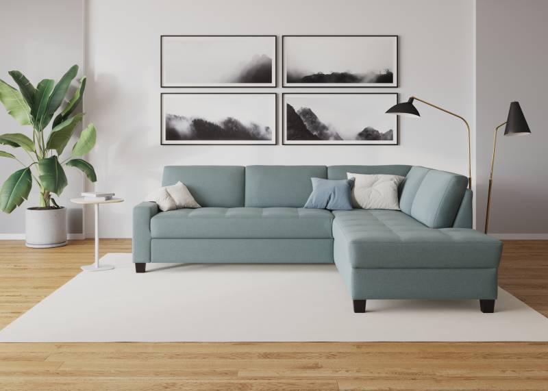 DOMO collection Ecksofa »Florentina L-Form«, wahlweise mit Bettfunktion, mit Kontrastnaht von DOMO collection