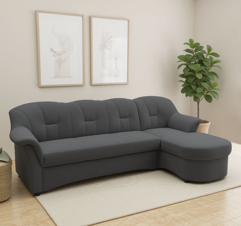 DOMO collection Ecksofa »Flores Schlafsofa, B/T/H: 233/142/86 cm, L-Form«, wahlweise mit Bettfunktion, wahlweise mit Federkern, auch in Leder von DOMO collection