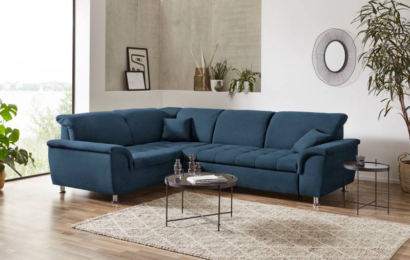 DOMO collection Ecksofa »Franzi L-Form«, wahlweise mit Kopfteilverstellung (dann Breite: 275 cm) von DOMO collection