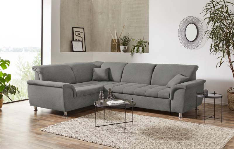 DOMO collection Ecksofa »Franzi L-Form«, wahlweise mit Kopfteilverstellung (dann Breite: 275 cm) von DOMO collection