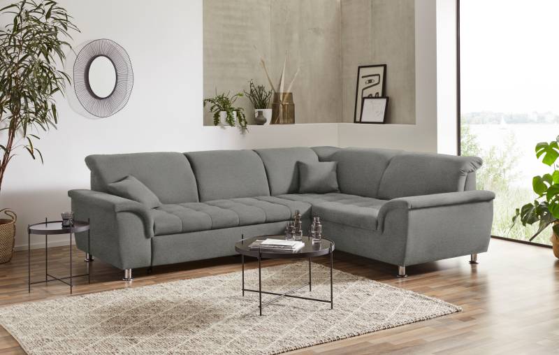 DOMO collection Ecksofa »Franzi L-Form«, wahlweise mit Kopfteilverstellung (dann Breite: 275 cm) von DOMO collection