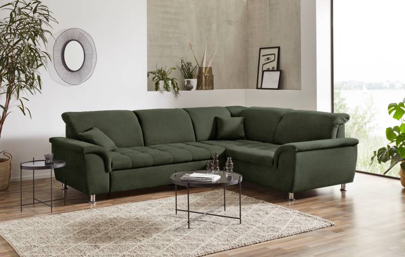 DOMO collection Ecksofa »Franzi L-Form«, wahlweise mit Kopfteilverstellung (dann Breite: 275 cm) von DOMO collection