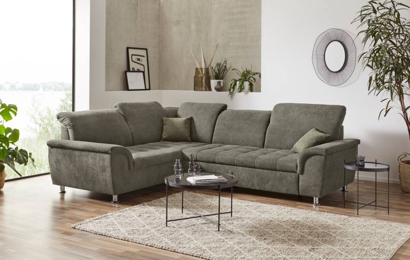 DOMO collection Ecksofa »Franzi L-Form«, wahlweise mit Kopfteilverstellung (dann Breite: 275 cm) von DOMO collection