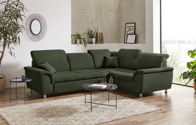 DOMO collection Ecksofa »Franzi L-Form«, wahlweise mit Kopfteilverstellung (dann Breite: 275 cm) von DOMO collection