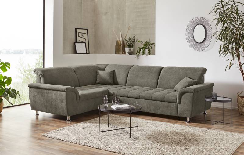 DOMO collection Ecksofa »Franzi L-Form«, wahlweise mit Kopfteilverstellung (dann Breite: 275 cm) von DOMO collection