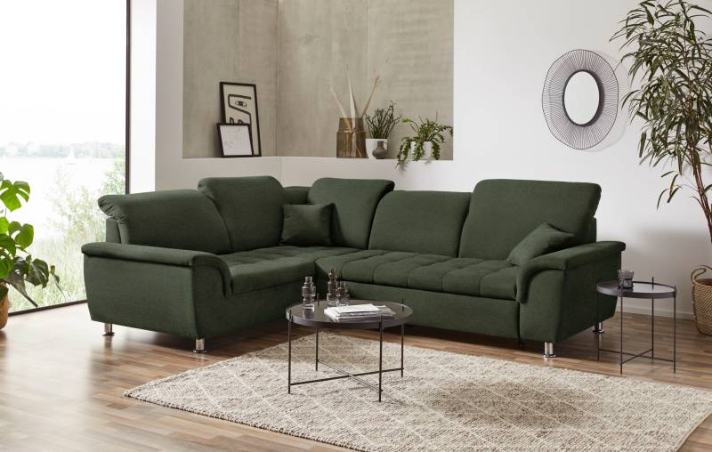 DOMO collection Ecksofa »Franzi L-Form«, wahlweise mit Kopfteilverstellung (dann Breite: 275 cm) von DOMO collection