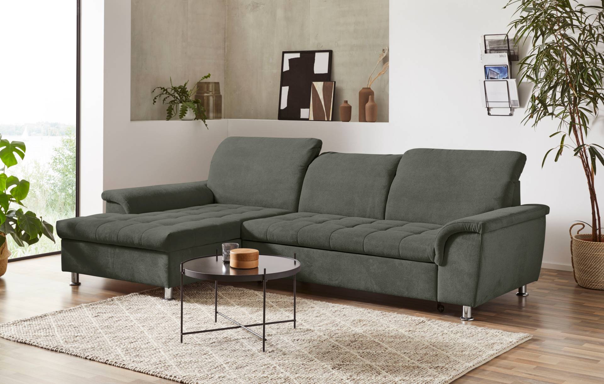 DOMO collection Ecksofa »Franzi L-Form«, wahlweise mit Kopfteilverstellung (dann Tiefe: 170 cm) von DOMO collection