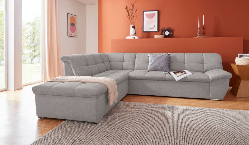 DOMO collection Ecksofa »Lagoa L-Form«, wahlweise mit Bettfunktion, frei im Raum stellbar, grosse Farbvielfalt von DOMO collection