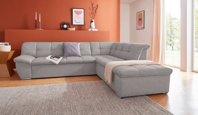 DOMO collection Ecksofa »Lagoa L-Form«, wahlweise mit Bettfunktion, frei im Raum stellbar, grosse Farbvielfalt von DOMO collection