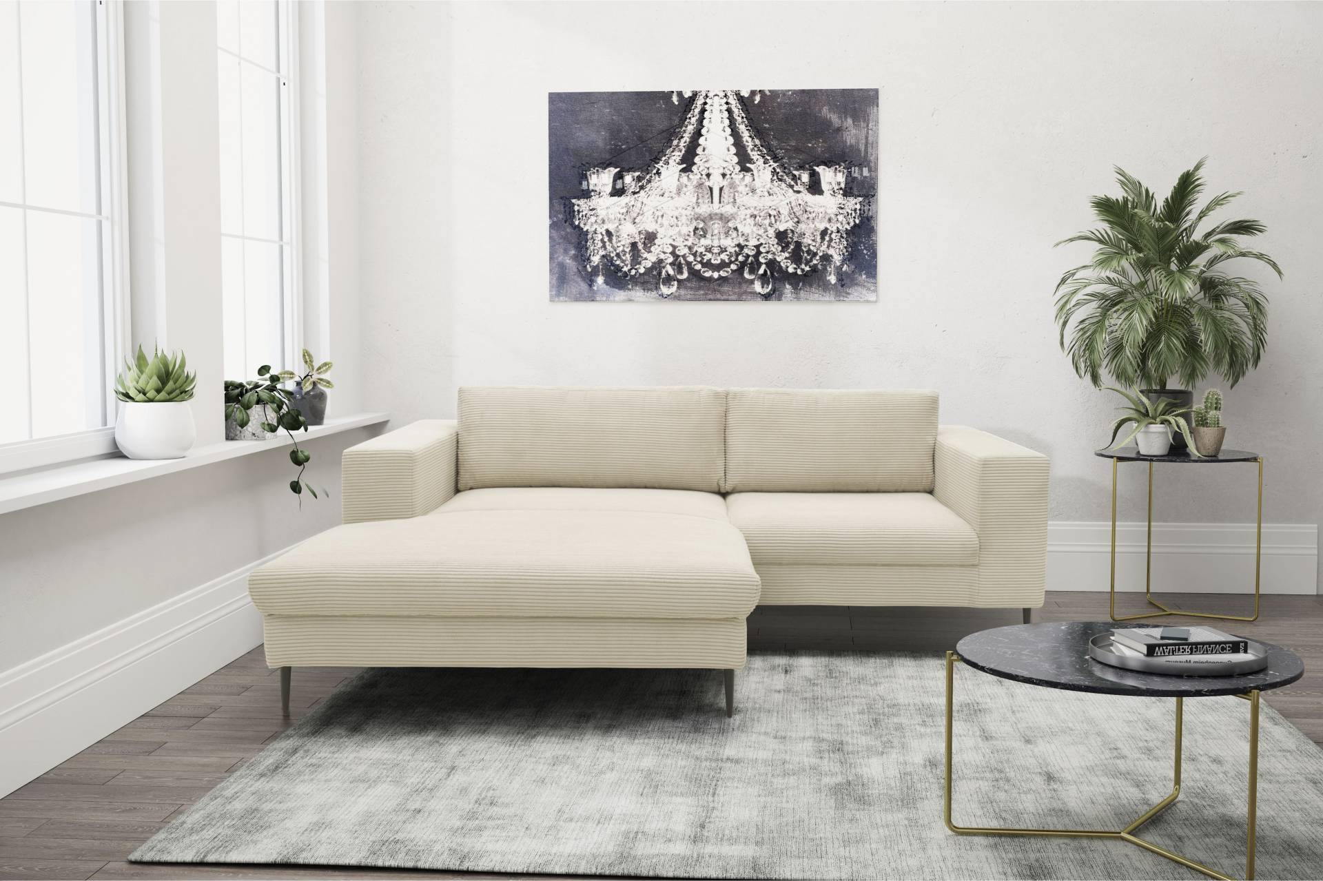 DOMO collection Ecksofa »Modica L-Form«, moderne Optik mit grosszügiger RecamiÃ¨re, auch in Cord von DOMO collection