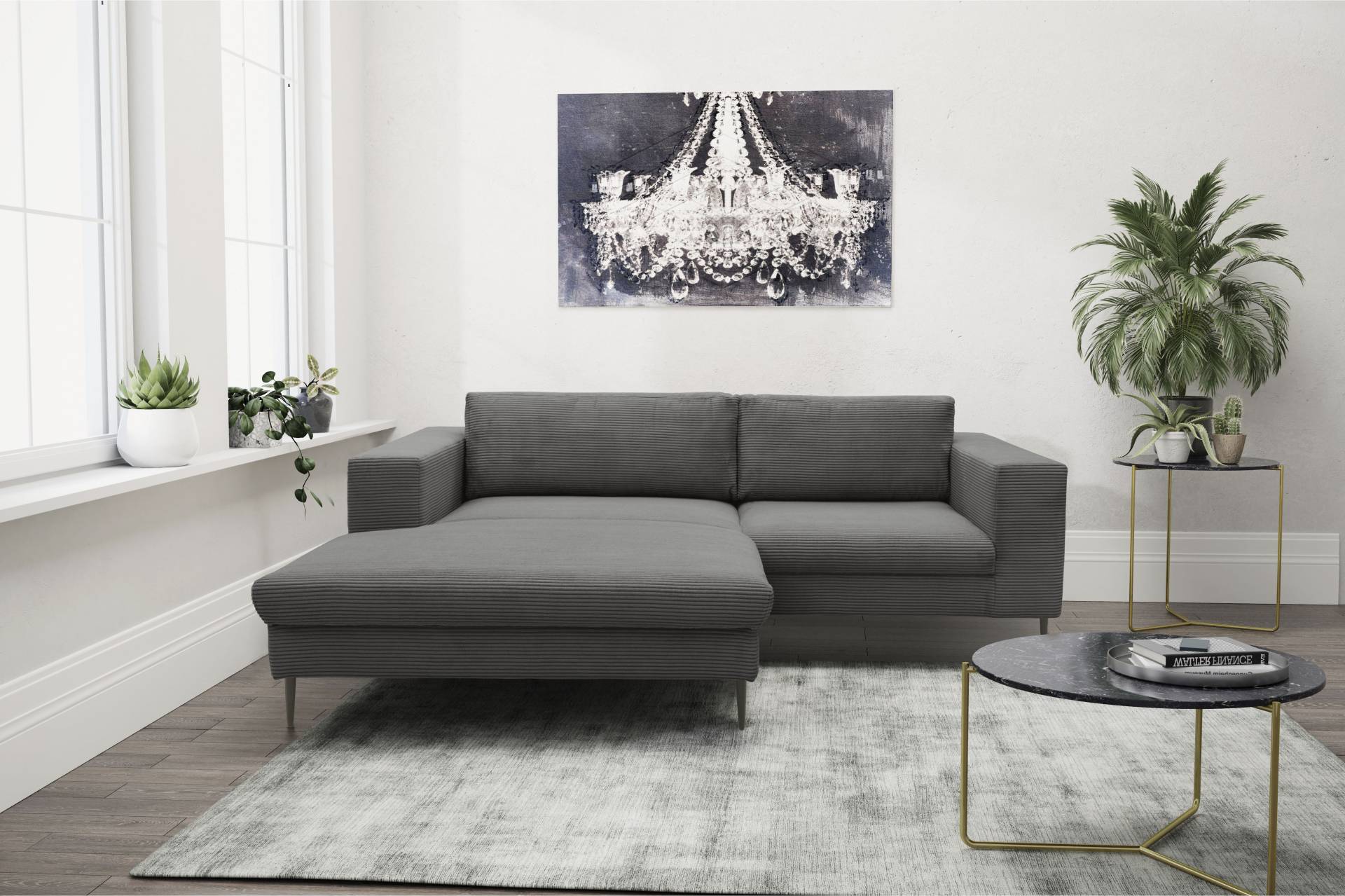 DOMO collection Ecksofa »Modica L-Form«, moderne Optik mit grosszügiger RecamiÃ¨re, auch in Cord von DOMO collection