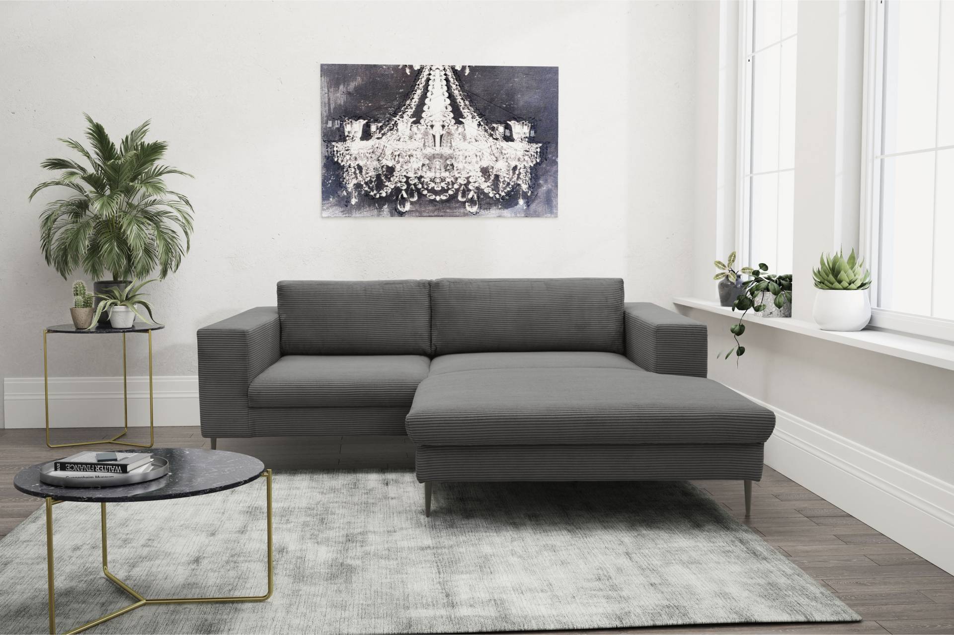 DOMO collection Ecksofa »Modica L-Form«, moderne Optik mit grosszügiger RecamiÃ¨re, auch in Cord von DOMO collection