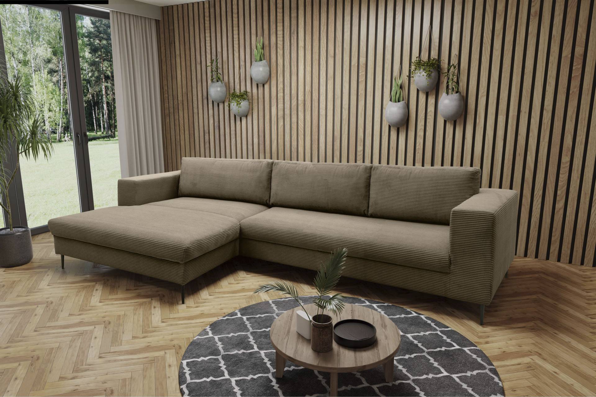 DOMO collection Ecksofa »Modica L-Form«, moderne Optik mit grosszügiger Recamieire, auch in Cord von DOMO collection