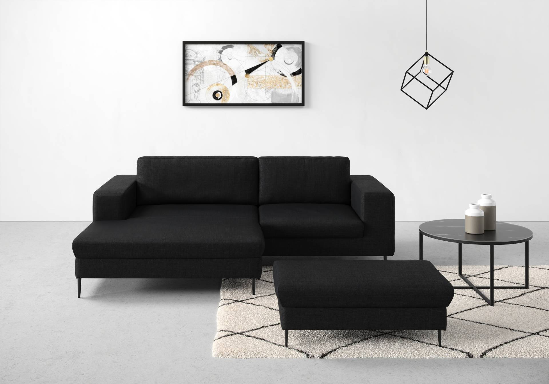 DOMO collection Ecksofa »Modica L-Form«, moderne Optik mit grosszügiger RecamiÃ¨re, auch in Cord von DOMO collection