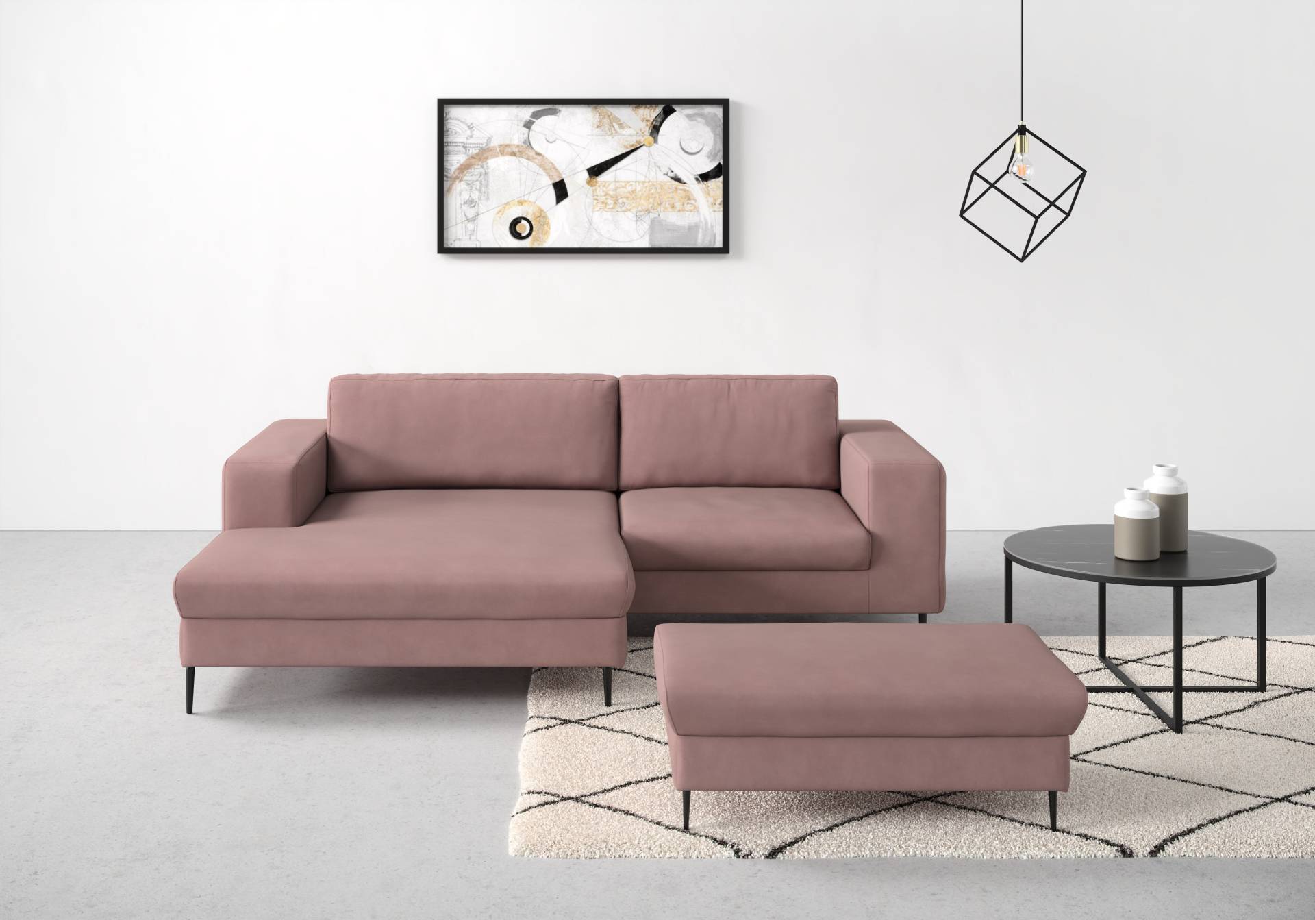 DOMO collection Ecksofa »Modica L-Form«, moderne Optik mit grosszügiger RecamiÃ¨re, auch in Cord von DOMO collection