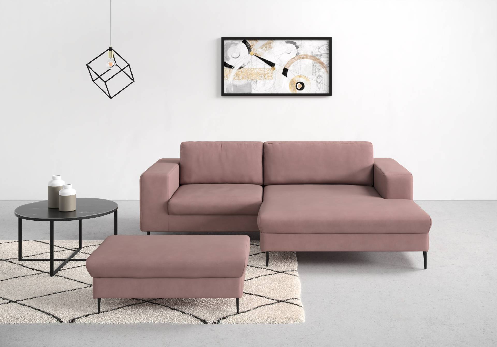 DOMO collection Ecksofa »Modica L-Form«, moderne Optik mit grosszügiger RecamiÃ¨re, auch in Cord von DOMO collection