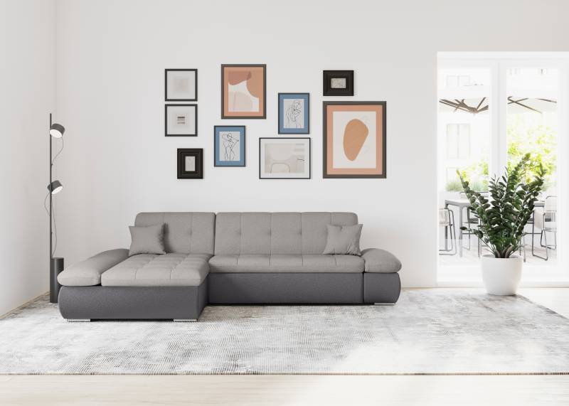 DOMO collection Ecksofa »Moric B/T/H 300/172/80 cm, auch in Cord, L-Form«, XXL-Format, wahlweise auch mit Bettfunktion und Armverstellung von DOMO collection