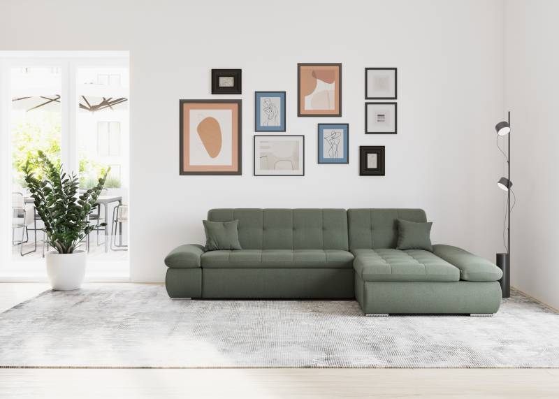 DOMO collection Ecksofa »Moric B/T/H 300/172/80 cm, auch in Cord, L-Form«, XXL-Format, wahlweise auch mit Bettfunktion und Armverstellung von DOMO collection