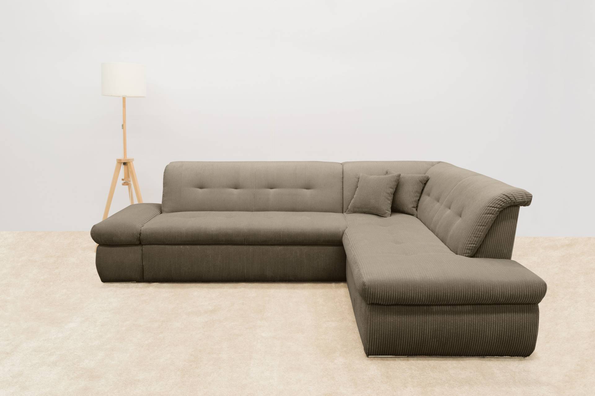 DOMO collection Ecksofa »Moric L-Form«, wahlweise mit Bettfunktion und Armlehnenverstellung, auch in Cord von DOMO collection