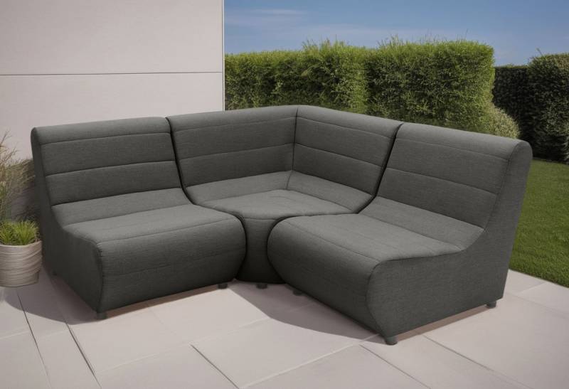 DOMO collection Ecksofa »Soleil, pflegeleichter und wetterfester Bezug«, Outdoor, besonderes Design und Formgebung, individuell erweiterbar von DOMO collection