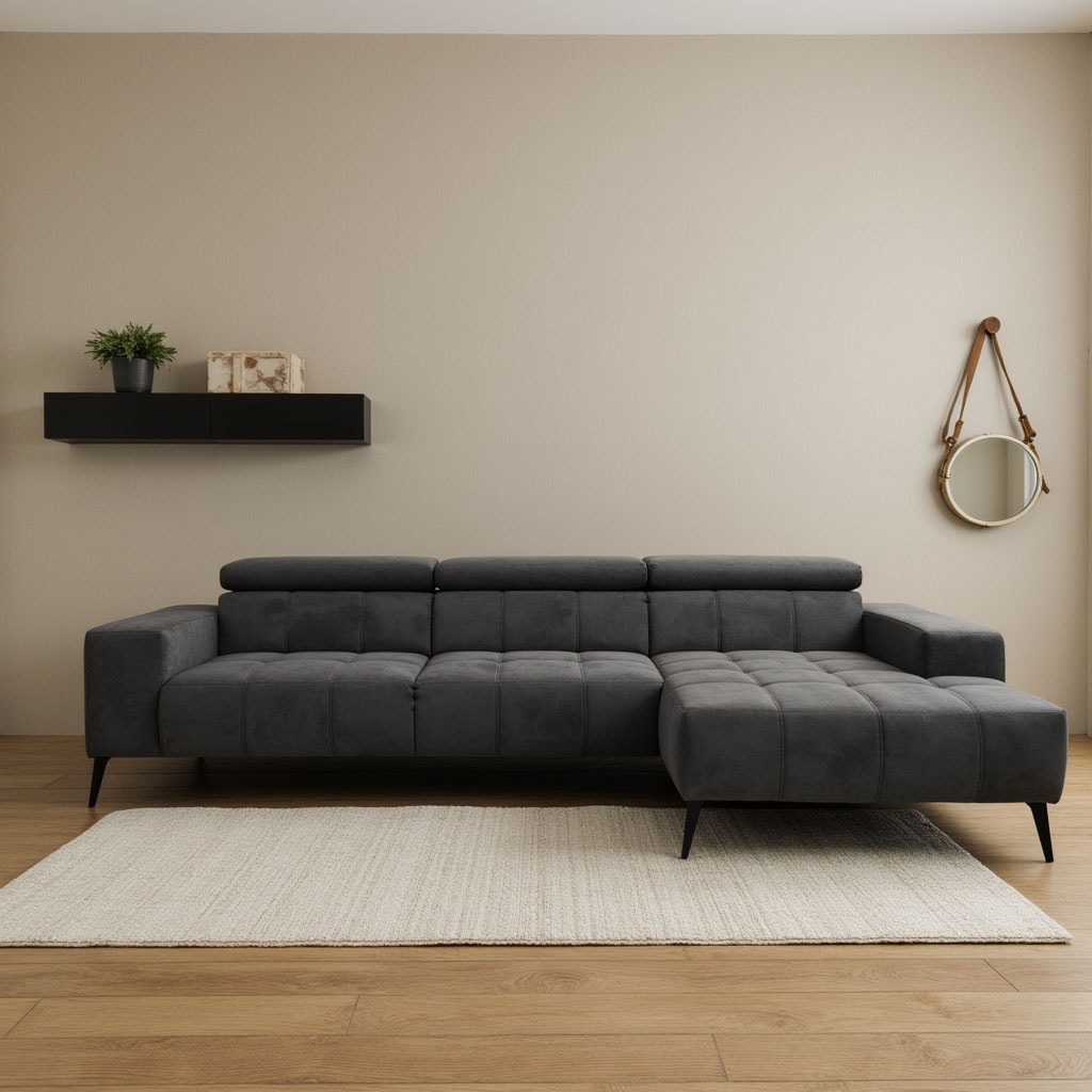 DOMO collection Ecksofa »Trento L-Form«, wahlweise mit Kopfteilverstellung, Recamiere links/rechts bestellbar von DOMO collection