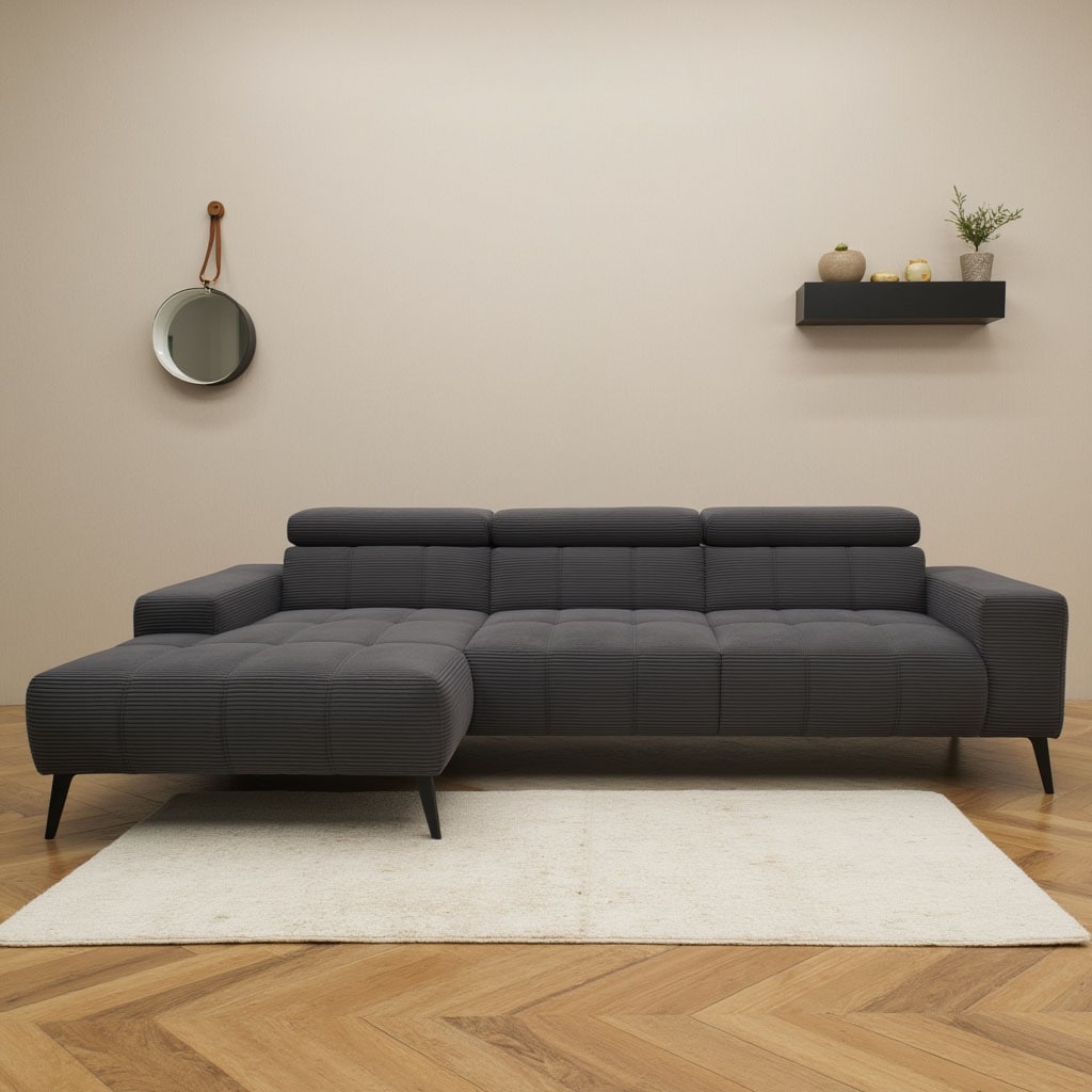 DOMO collection Ecksofa »Trento L-Form«, wahlweise mit Kopfteilverstellung, Recamiere links/rechts bestellbar von DOMO collection