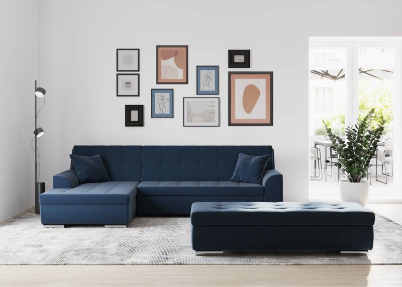 DOMO collection Ecksofa Treviso, wahlweise mit Bettfunktion, incl. Zierkissen von DOMO collection