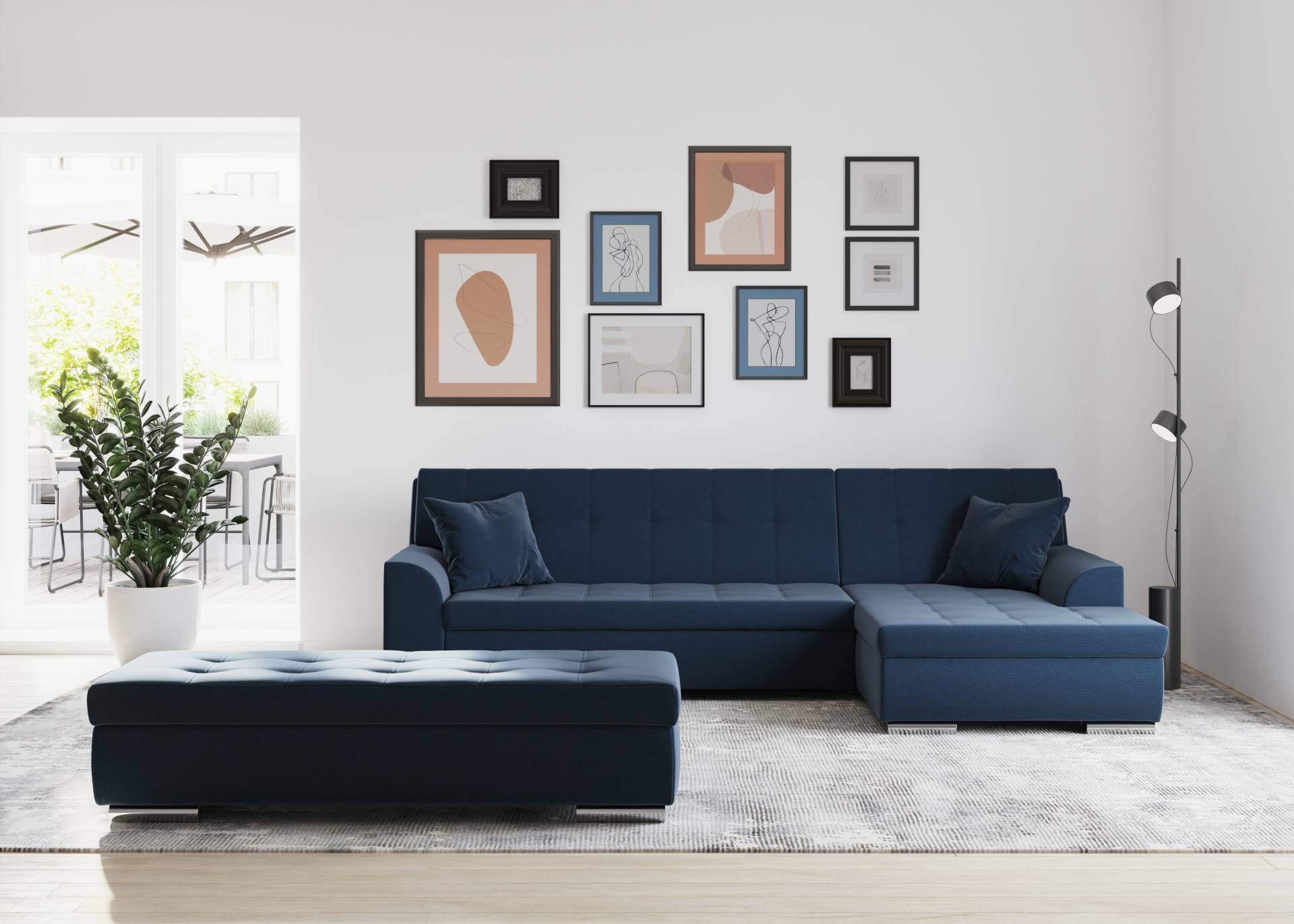 DOMO collection Ecksofa Treviso, wahlweise mit Bettfunktion, incl. Zierkissen von DOMO collection