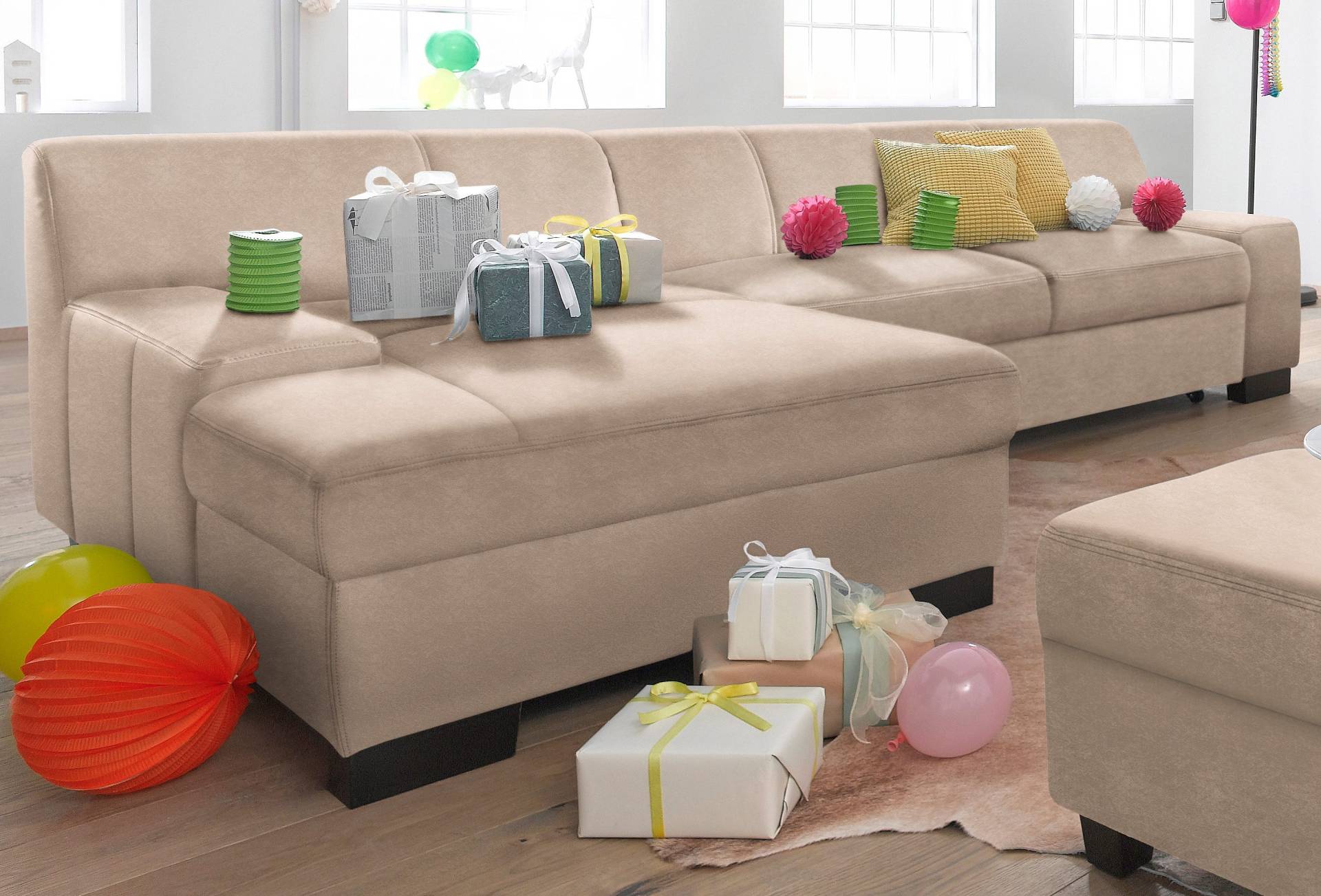 DOMO collection Ecksofa »Norma L-Form«, wahlweise mit Bettfunktion von DOMO collection