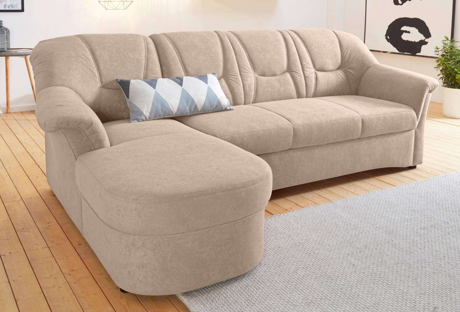 DOMO collection Ecksofa »Sarafina L-Form«, wahlweise mit Bettfunktion, optional mit Federkern von DOMO collection