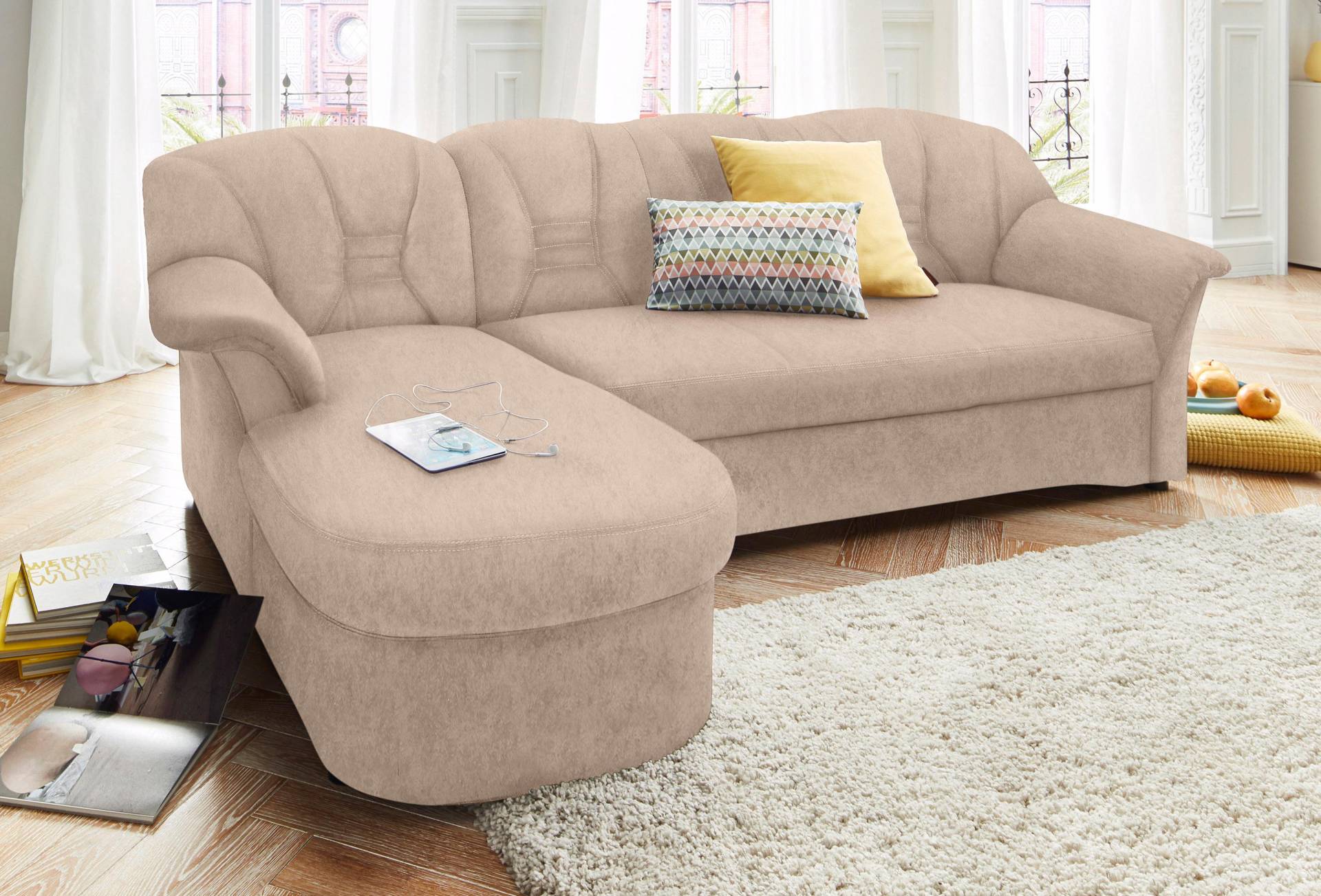 DOMO collection Ecksofa »Elva L-Form«, wahlweise mit Bettfunktion und Federkern von DOMO collection