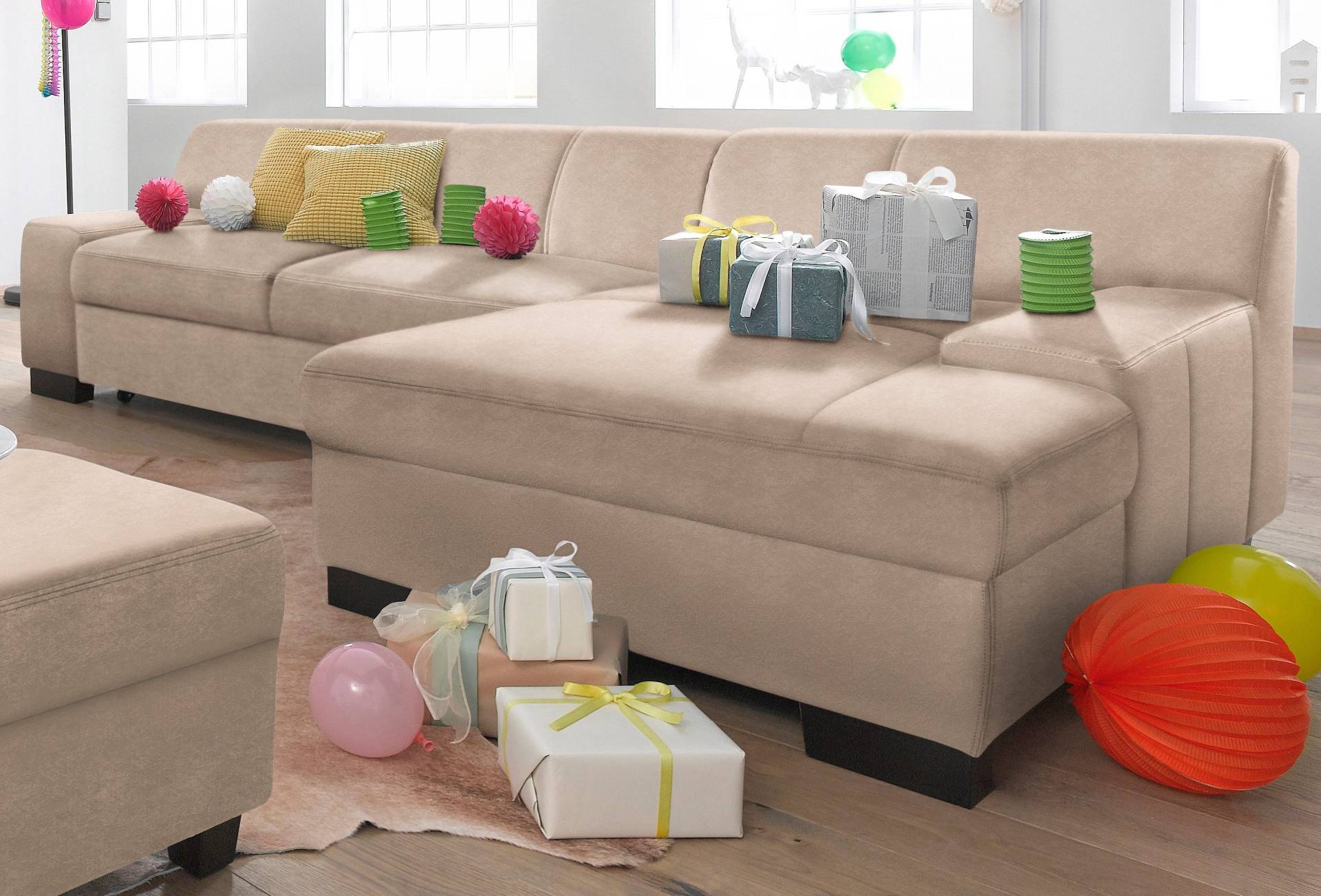 DOMO collection Ecksofa »Norma L-Form«, wahlweise mit Bettfunktion von DOMO collection