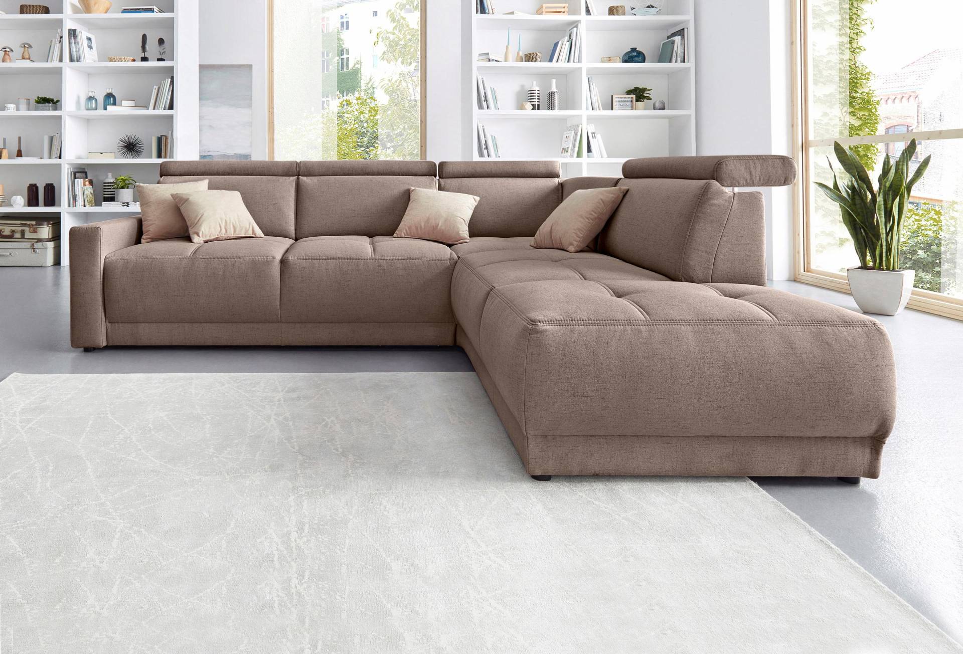 DOMO collection Ecksofa »Ava L-Form«, mit Ottomane, Federkern wahlweise mit Kopfteilverstellungen von DOMO collection