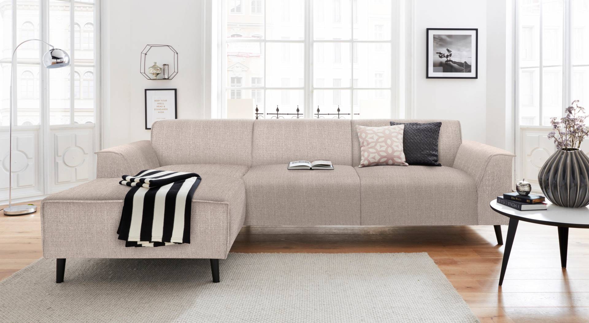 DOMO collection Ecksofa »Amora L-Form«, mit Recamiere, inklusive komfortablem Federkern von DOMO collection