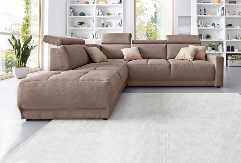 DOMO collection Ecksofa »Ava L-Form«, mit Ottomane, Federkern wahlweise mit Kopfteilverstellungen von DOMO collection