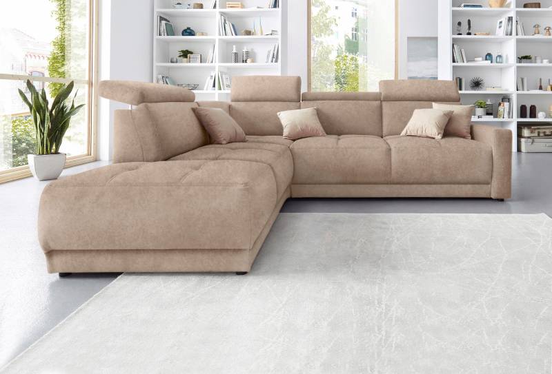 DOMO collection Ecksofa »Ava L-Form«, mit Ottomane, Federkern wahlweise mit Kopfteilverstellungen von DOMO collection