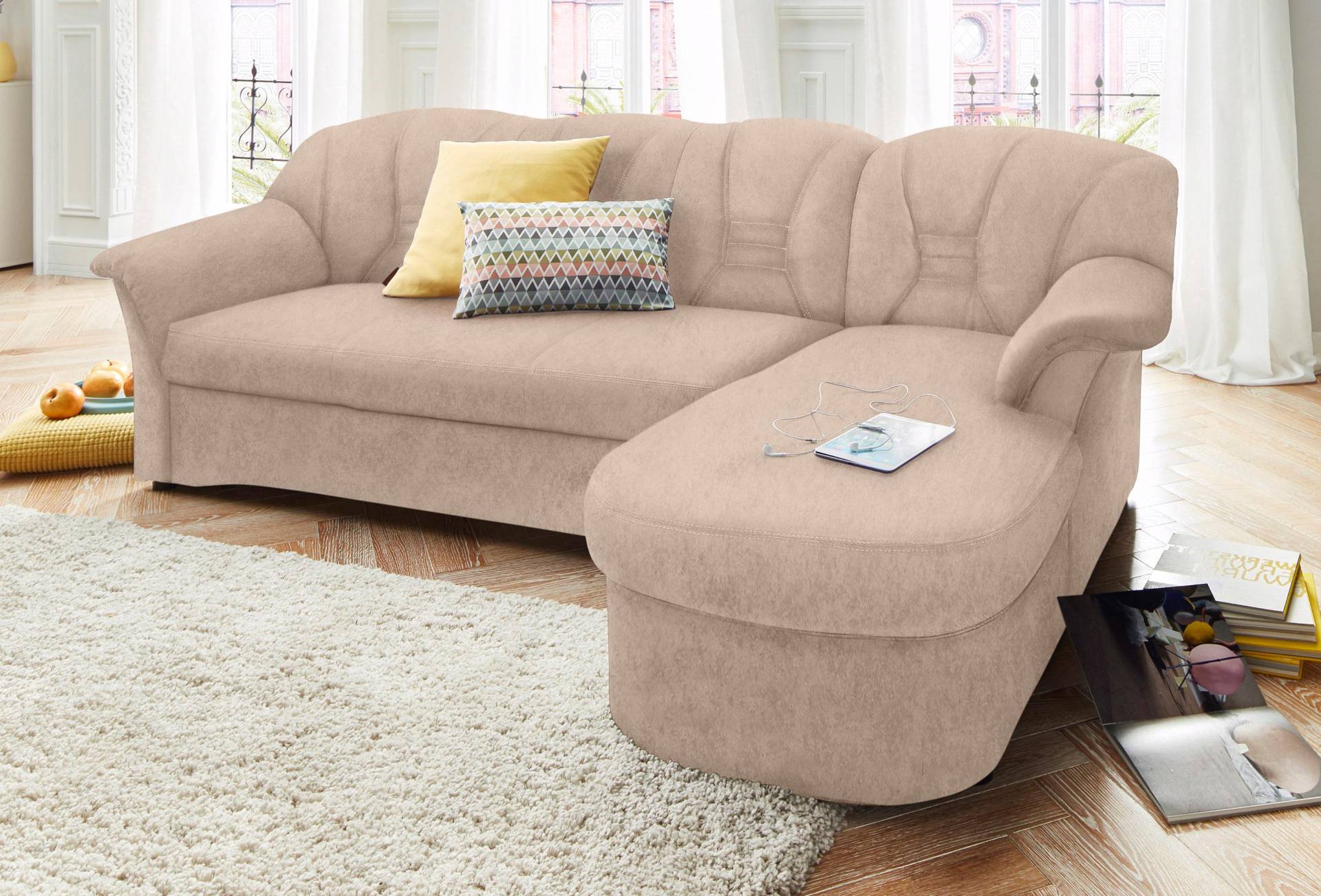 DOMO collection Ecksofa »Elva L-Form«, wahlweise mit Bettfunktion und Federkern von DOMO collection