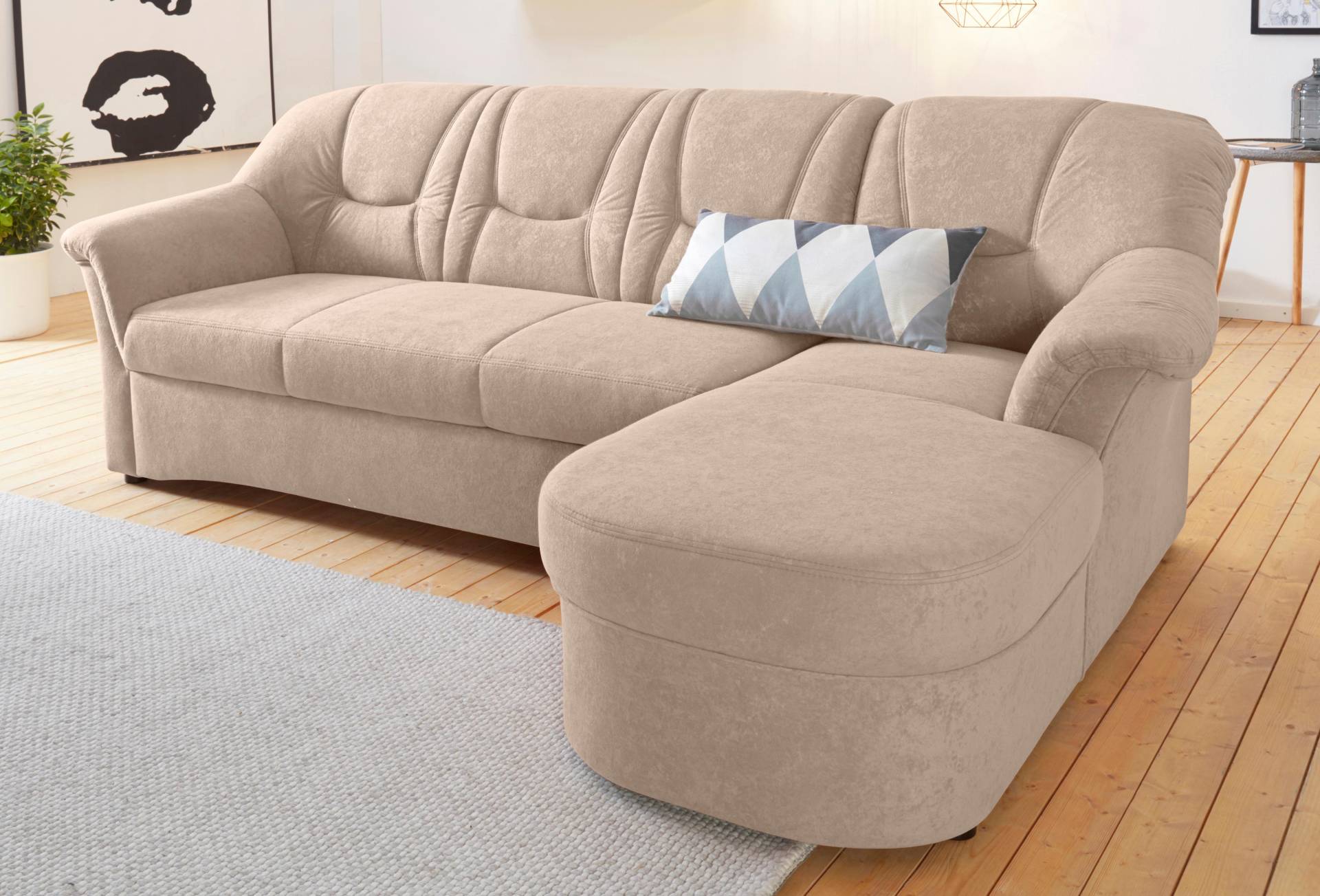 DOMO collection Ecksofa »Sarafina L-Form«, wahlweise mit Bettfunktion, optional mit Federkern von DOMO collection