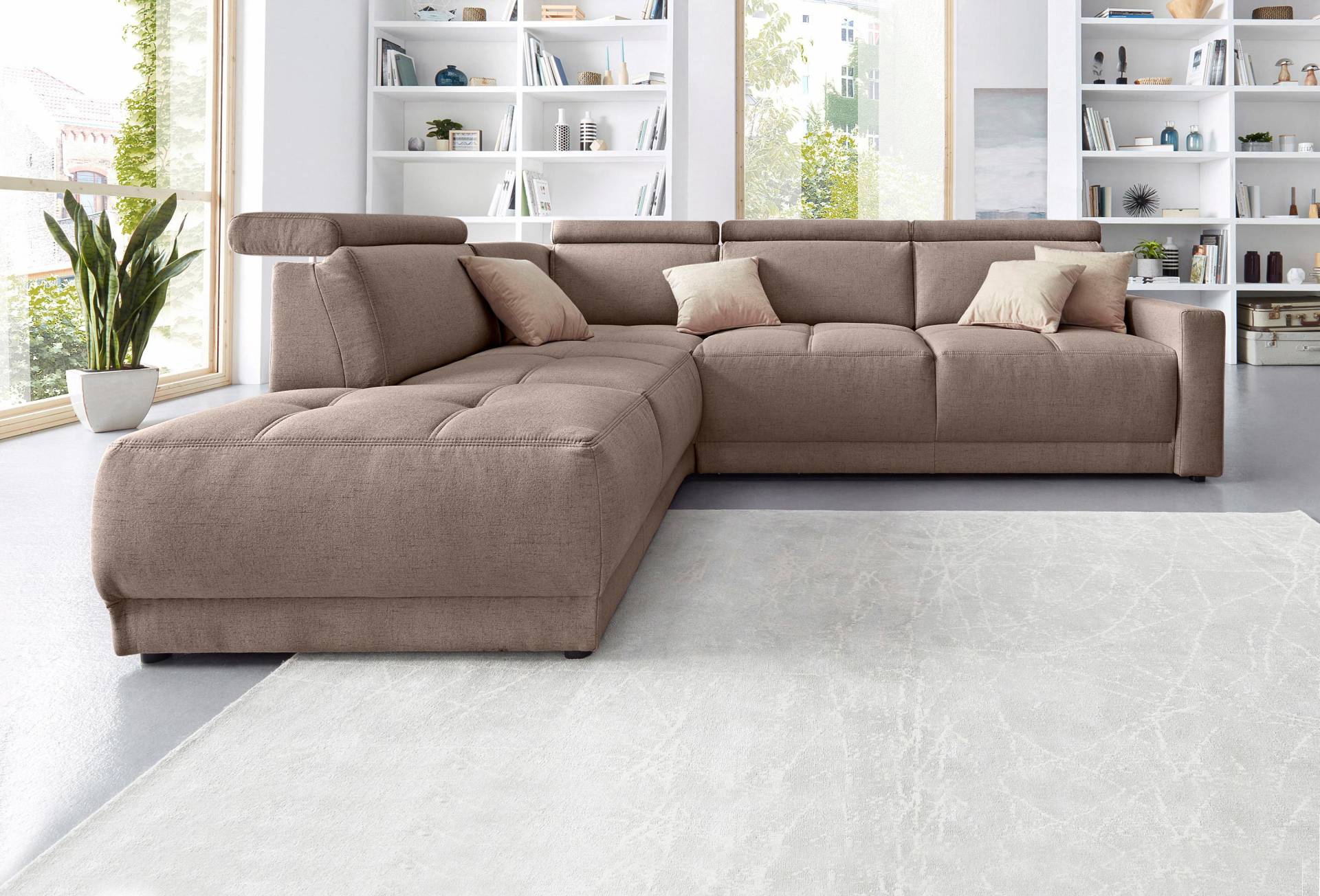 DOMO collection Ecksofa »Ava L-Form«, mit Ottomane, Federkern wahlweise mit Kopfteilverstellungen von DOMO collection