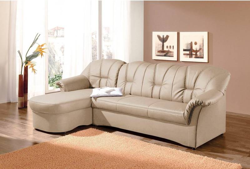 DOMO collection Ecksofa Papenburg L-Form, in grosser Farbvielfalt, wahlweise mit Bettfunktion von DOMO collection