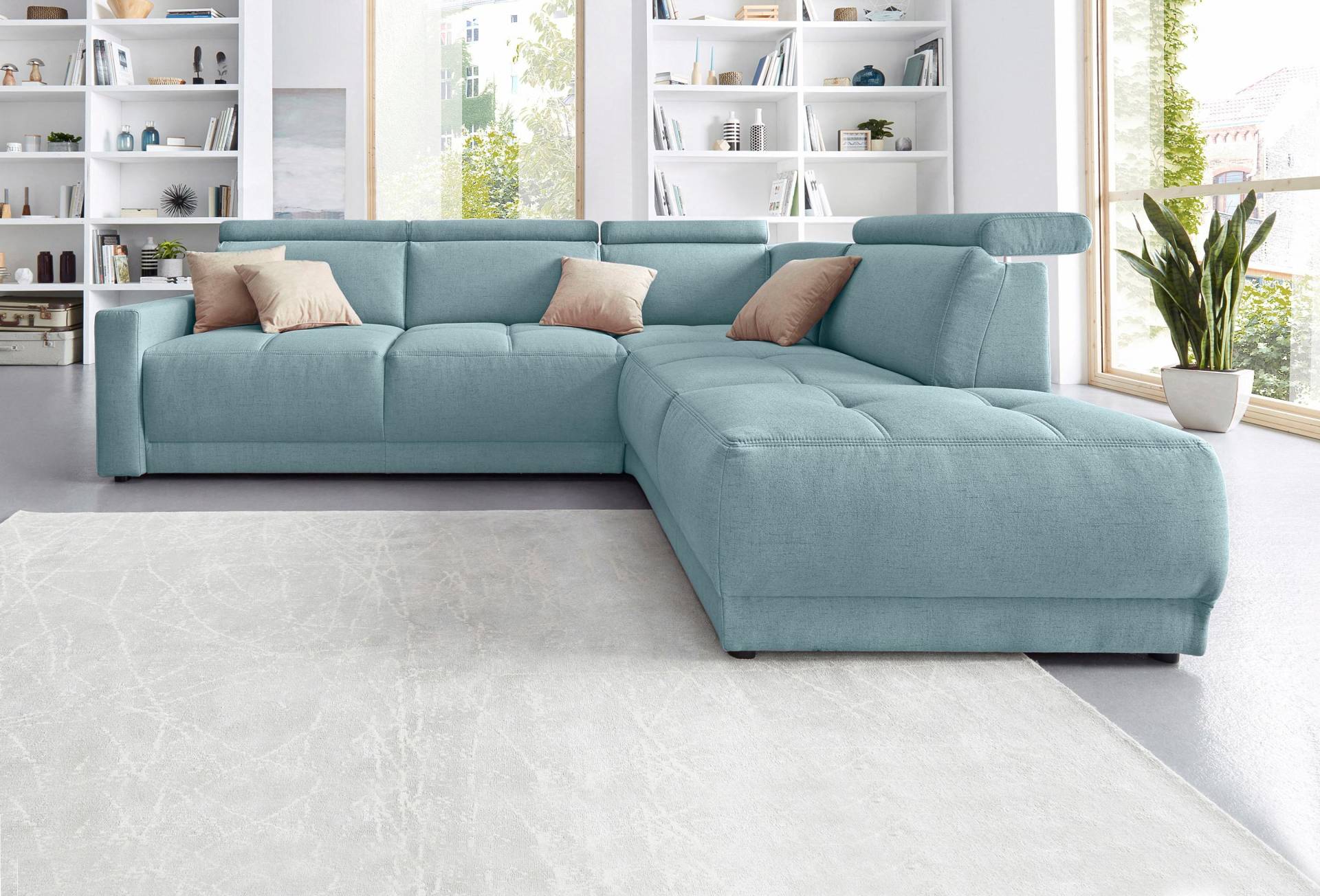 DOMO collection Ecksofa »Ava L-Form«, mit Ottomane, Federkern wahlweise mit Kopfteilverstellungen von DOMO collection