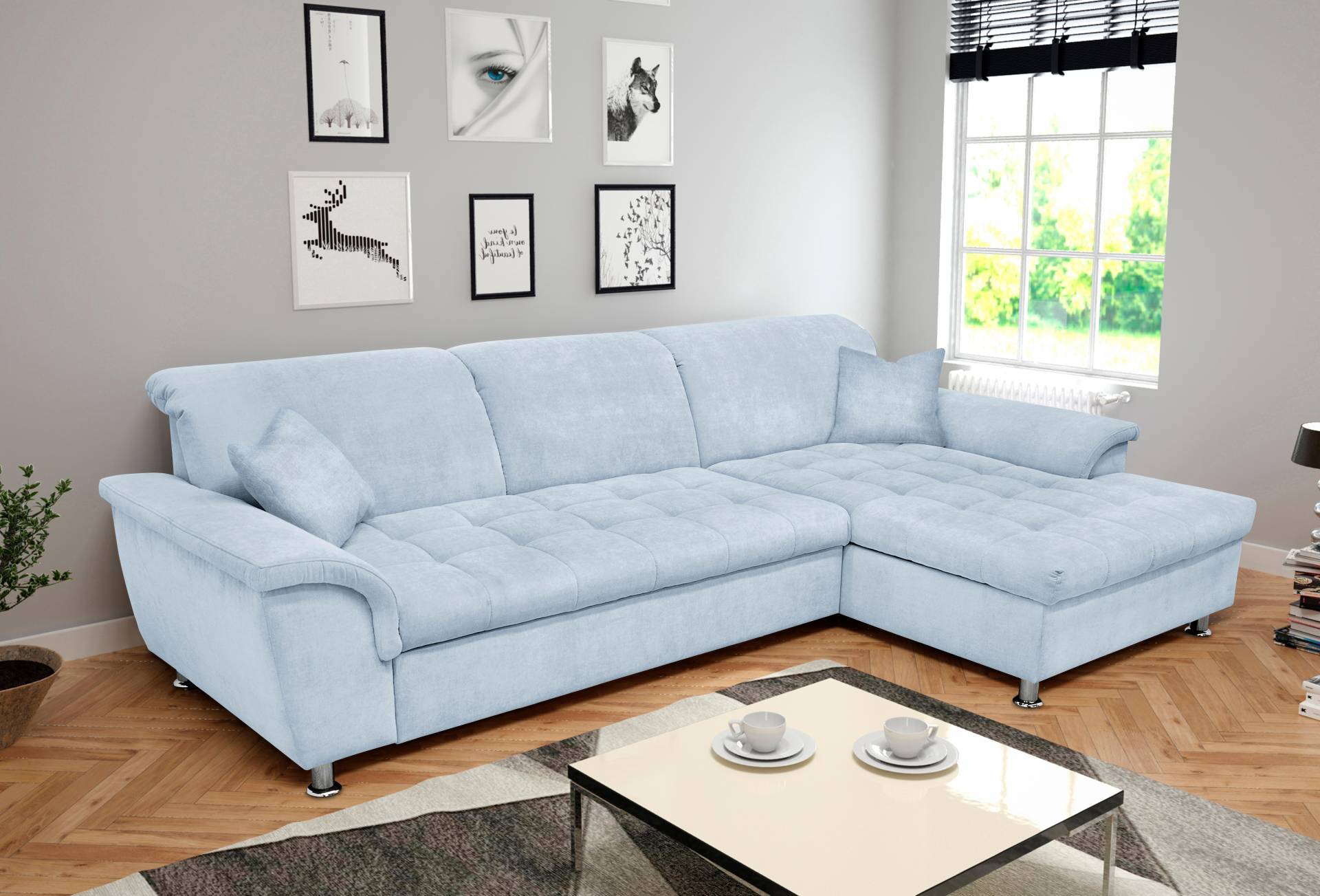 DOMO collection Ecksofa Franzi, wahlweise mit Bettfunktion, Bettkasten und Kopfteilverstellung von DOMO collection